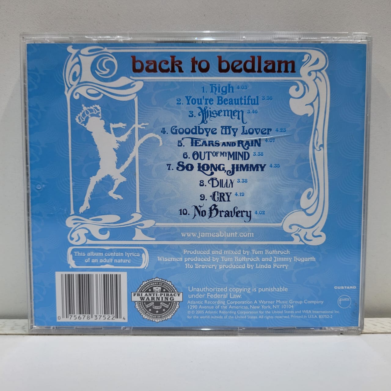 James Blunt – Back To Bedlam (CD) - Imagen 3