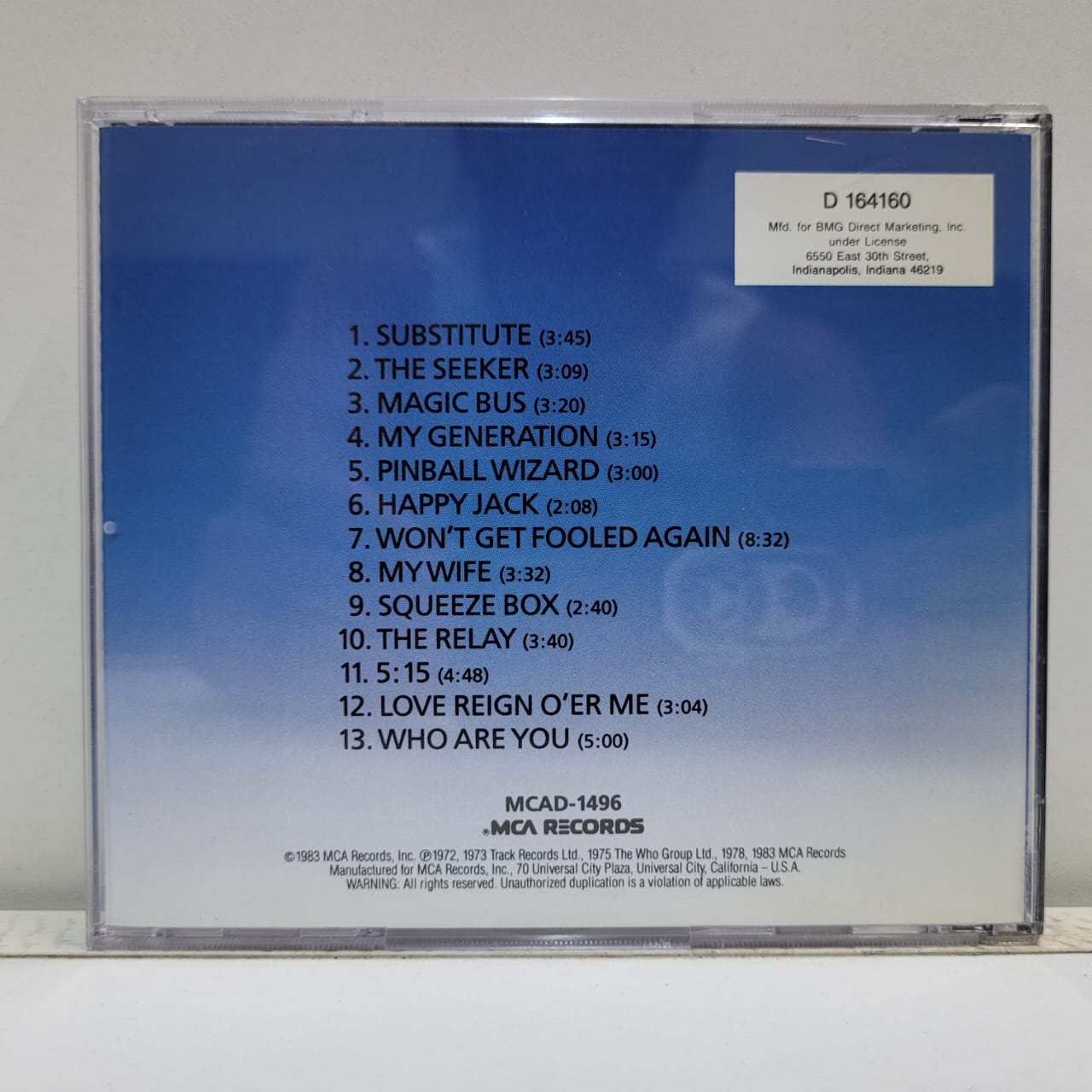 The Who – Who’s Greatest Hits (CD) - Imagen 3