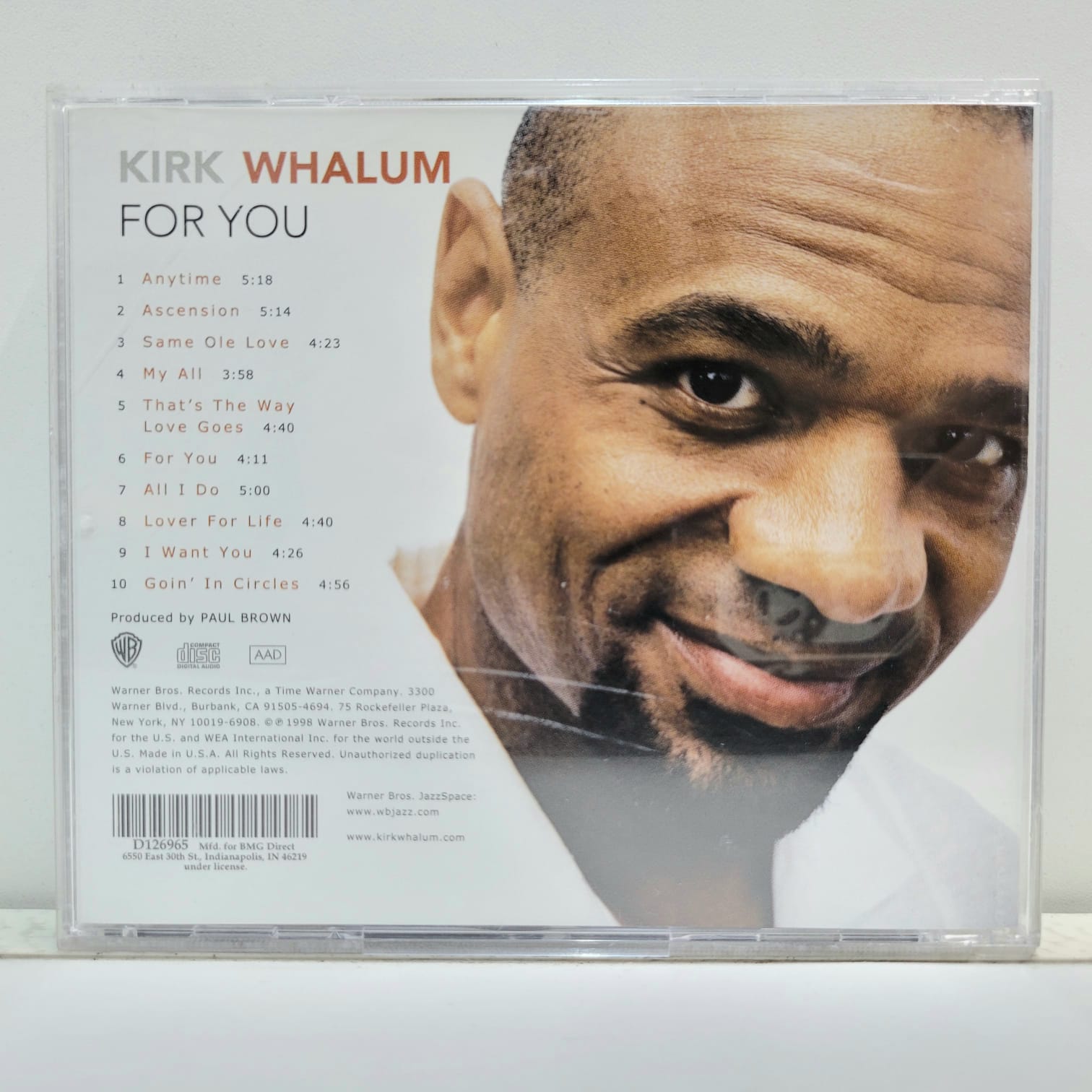 Kirk Whalum – For You (CD) - Imagen 3