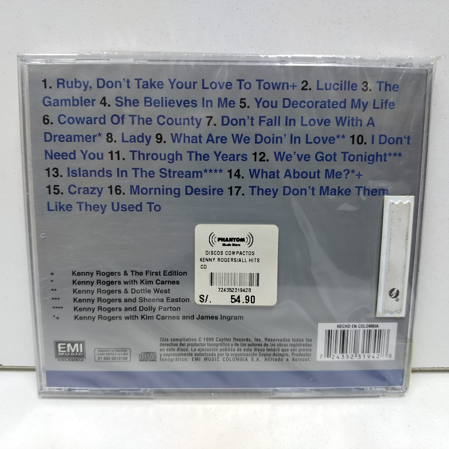 Kenny Rogers – All Hits (CD SELLADO) - Imagen 2