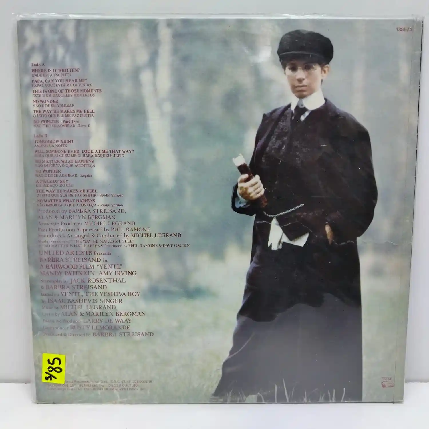 Barbra Streisand – Yentl (Soundtrack) (LP EPOCA) - Imagen 2