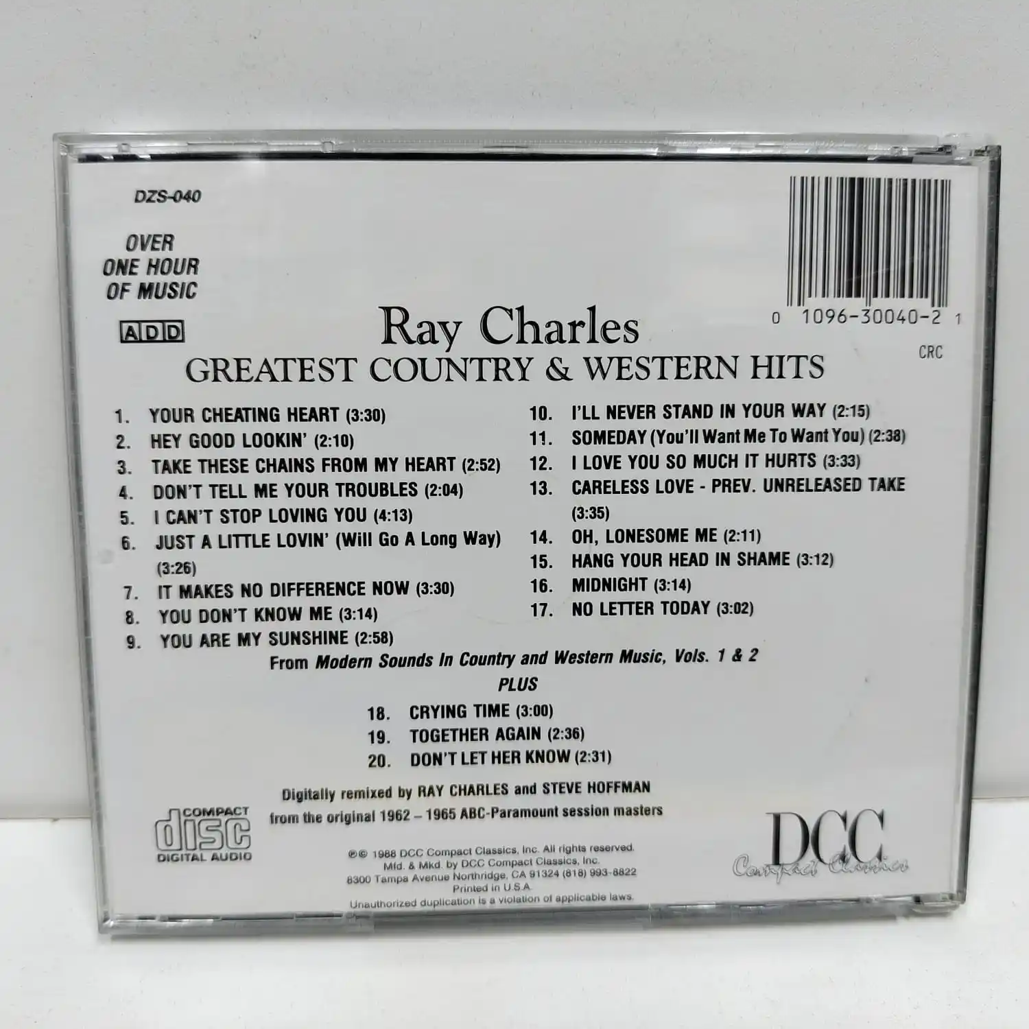 Ray Charles – Greatest Country & Western Hits (CD) - Imagen 2