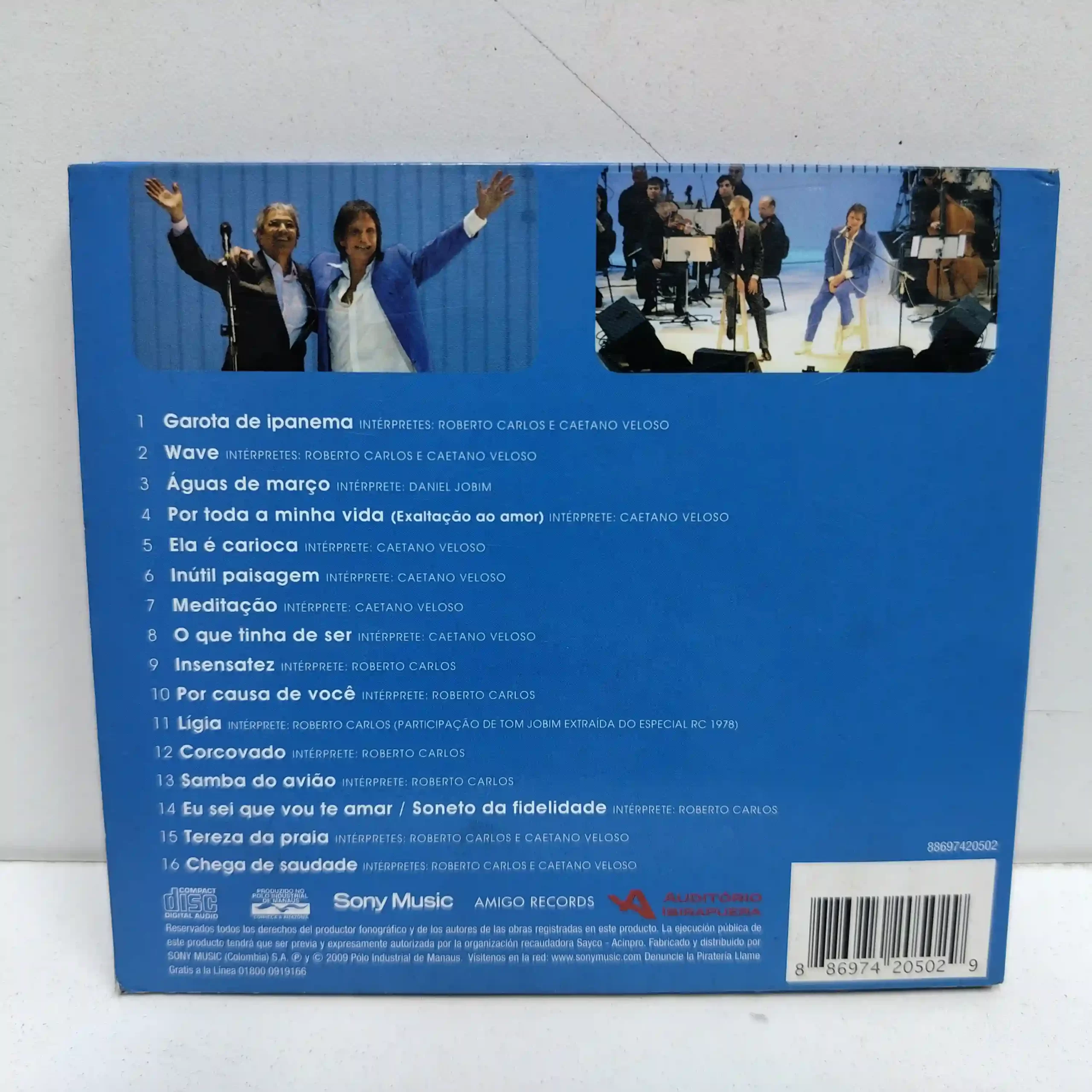 Roberto Carlos E Caetano Veloso – E A Música De Tom Jobim (CD) - Imagen 2