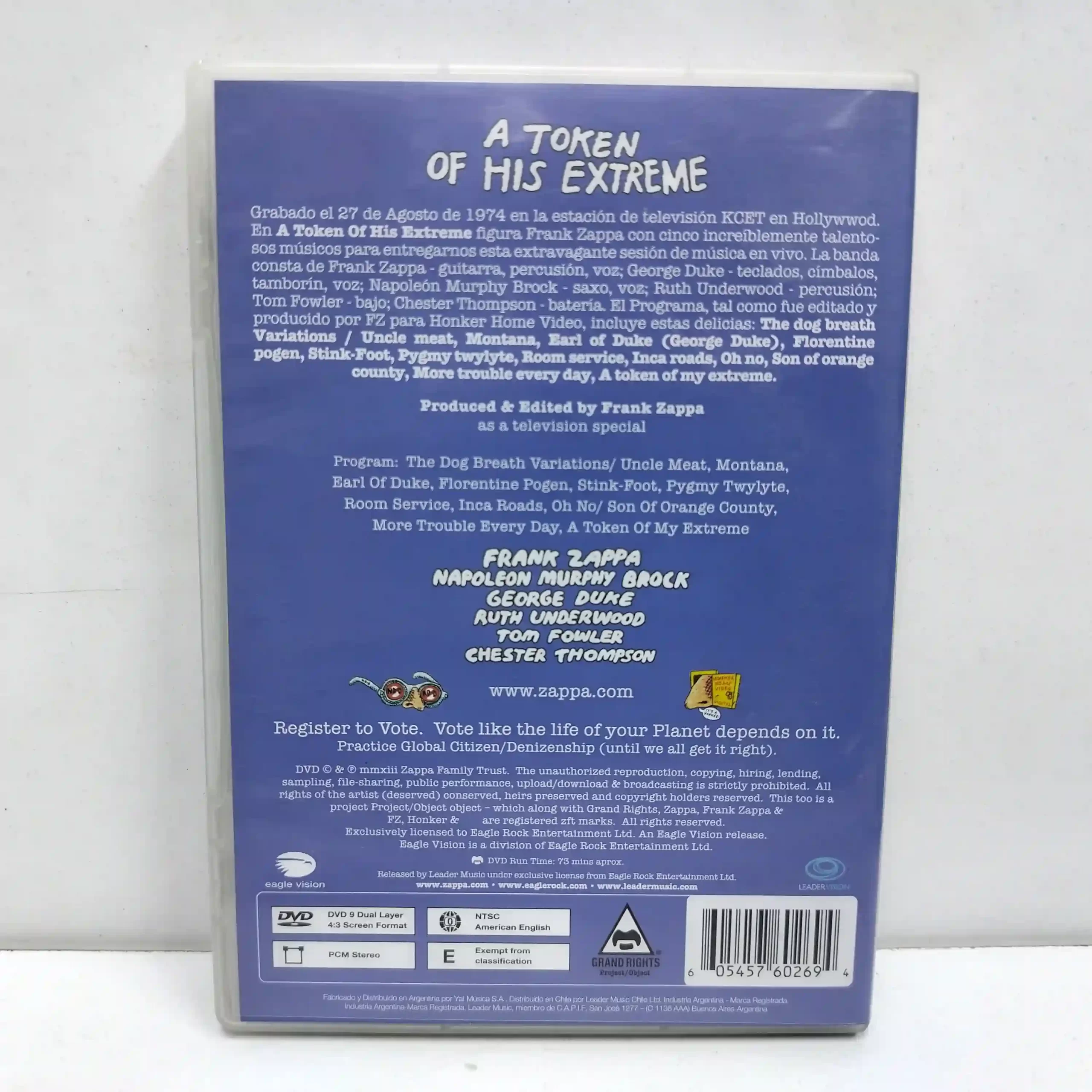 Frank Zappa – A Token Of His Extreme (DVD) - Imagen 2