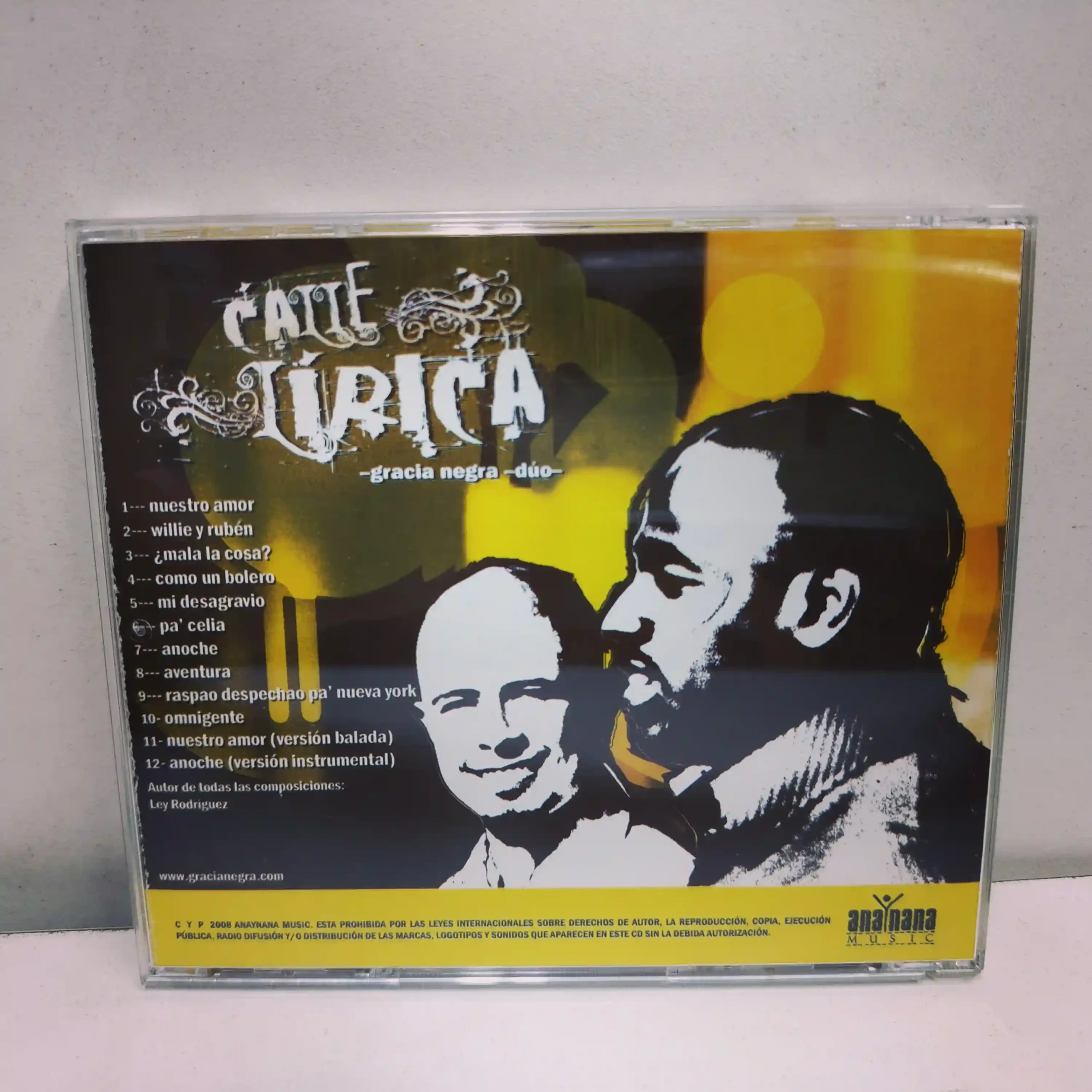 Calle Lirica – Gracia Negra Duo (CD) - Imagen 2