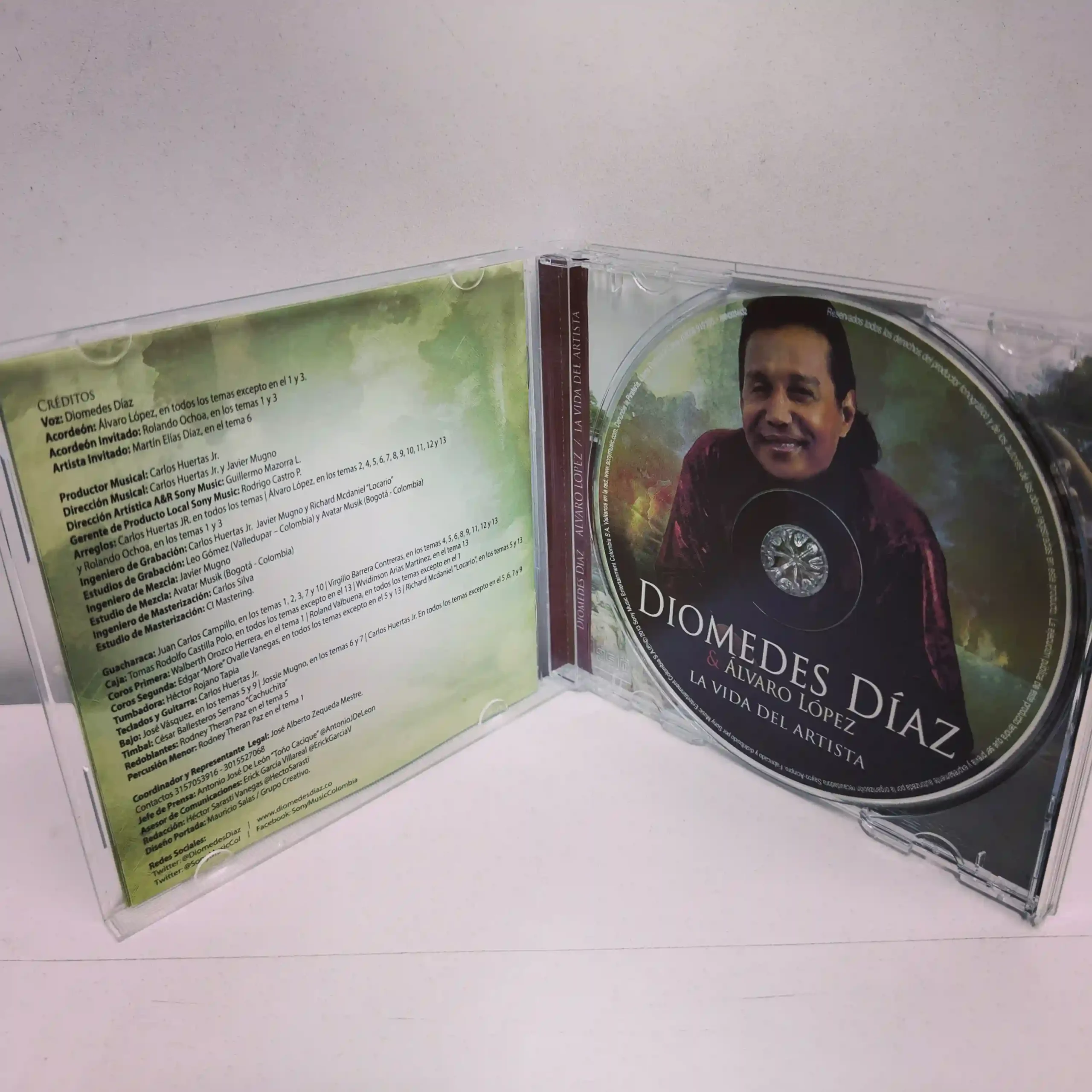 Diomedes Díaz – La Vida Del Artista (CD) - Imagen 3