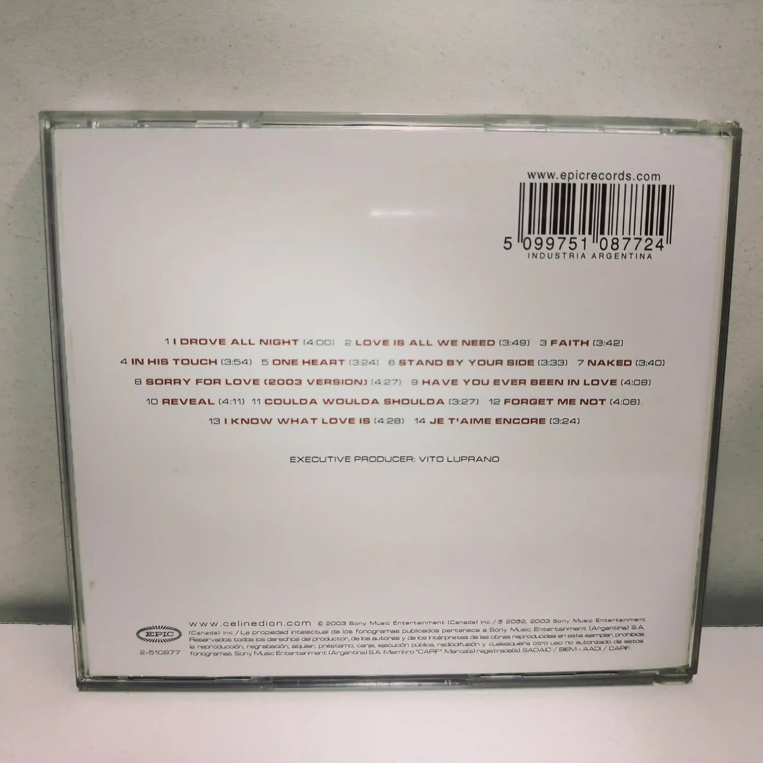 Celine Dion – One Heart (CD) - Imagen 2