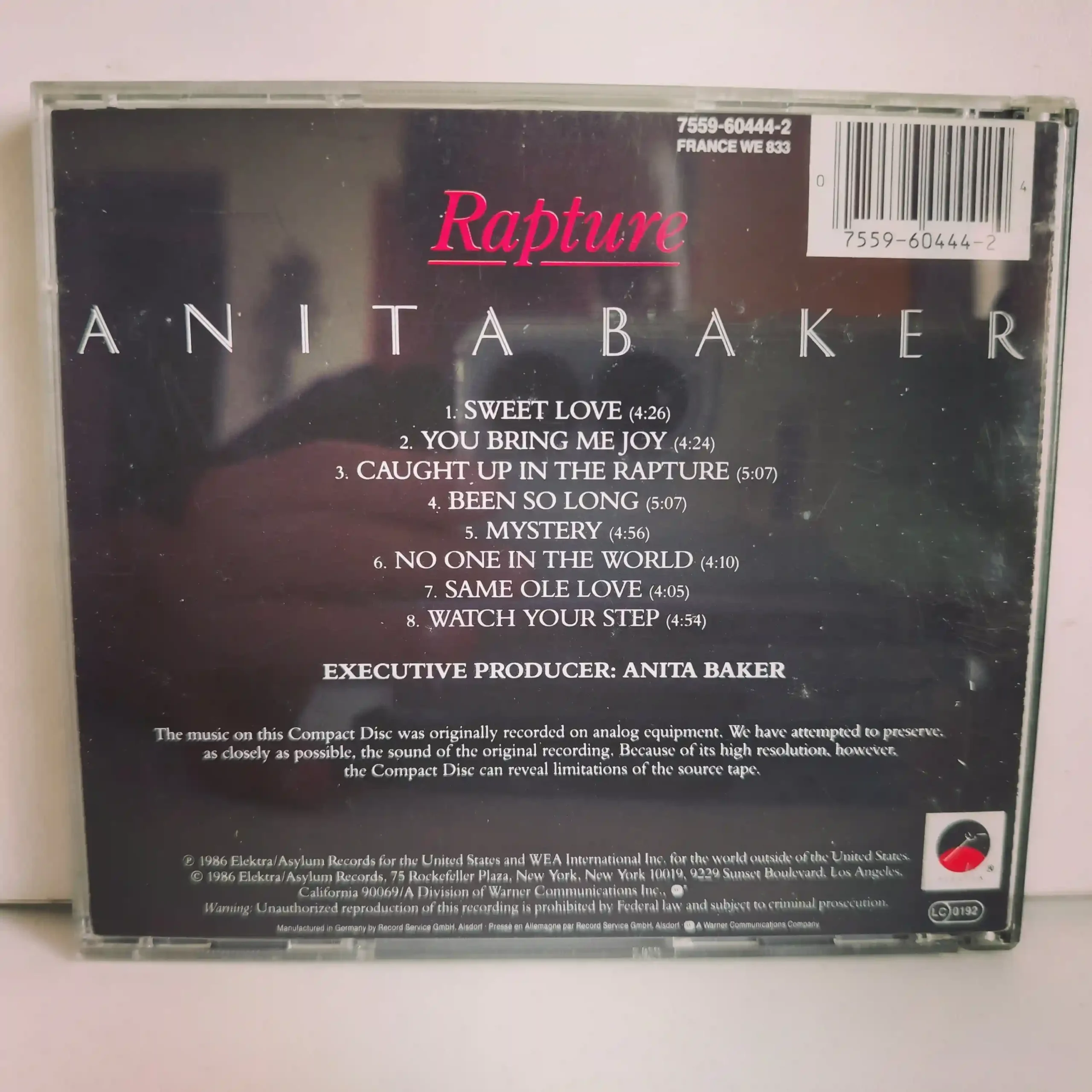 Anita Baker – Rapture (CD) - Imagen 2