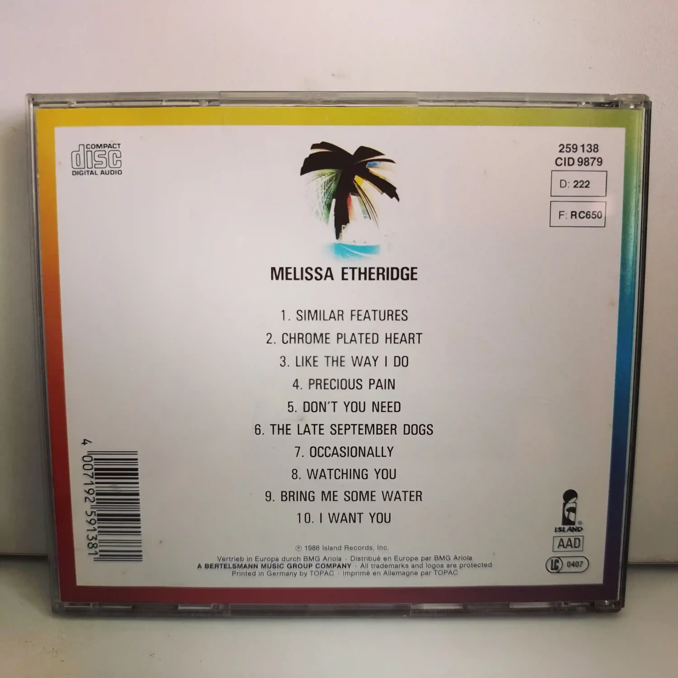 Melissa Etheridge – Melissa Etheridge (CD) - Imagen 2