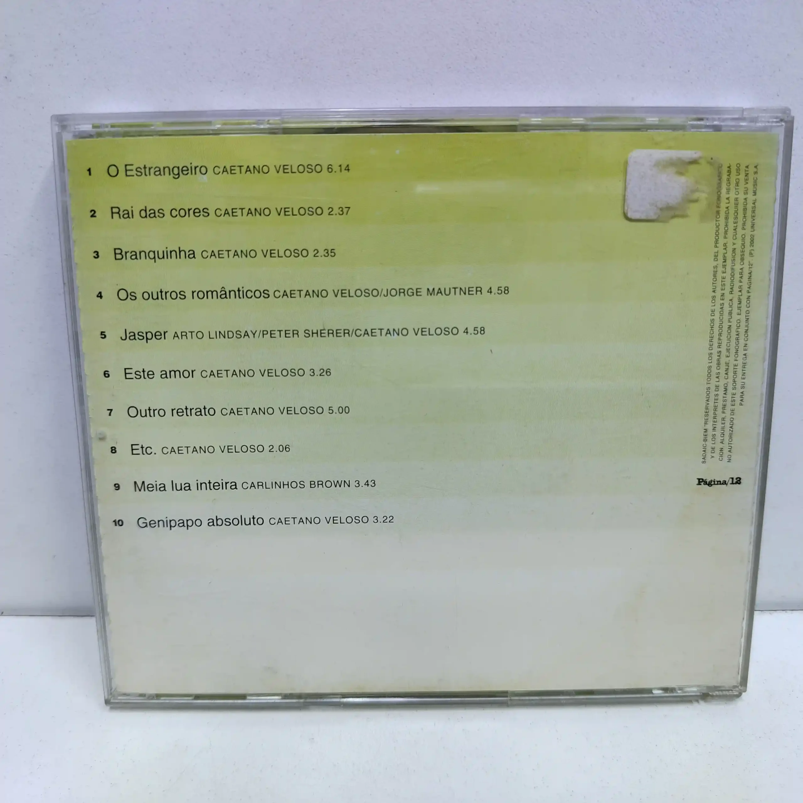Caetano Veloso – Estrangeiro (CD) - Imagen 2