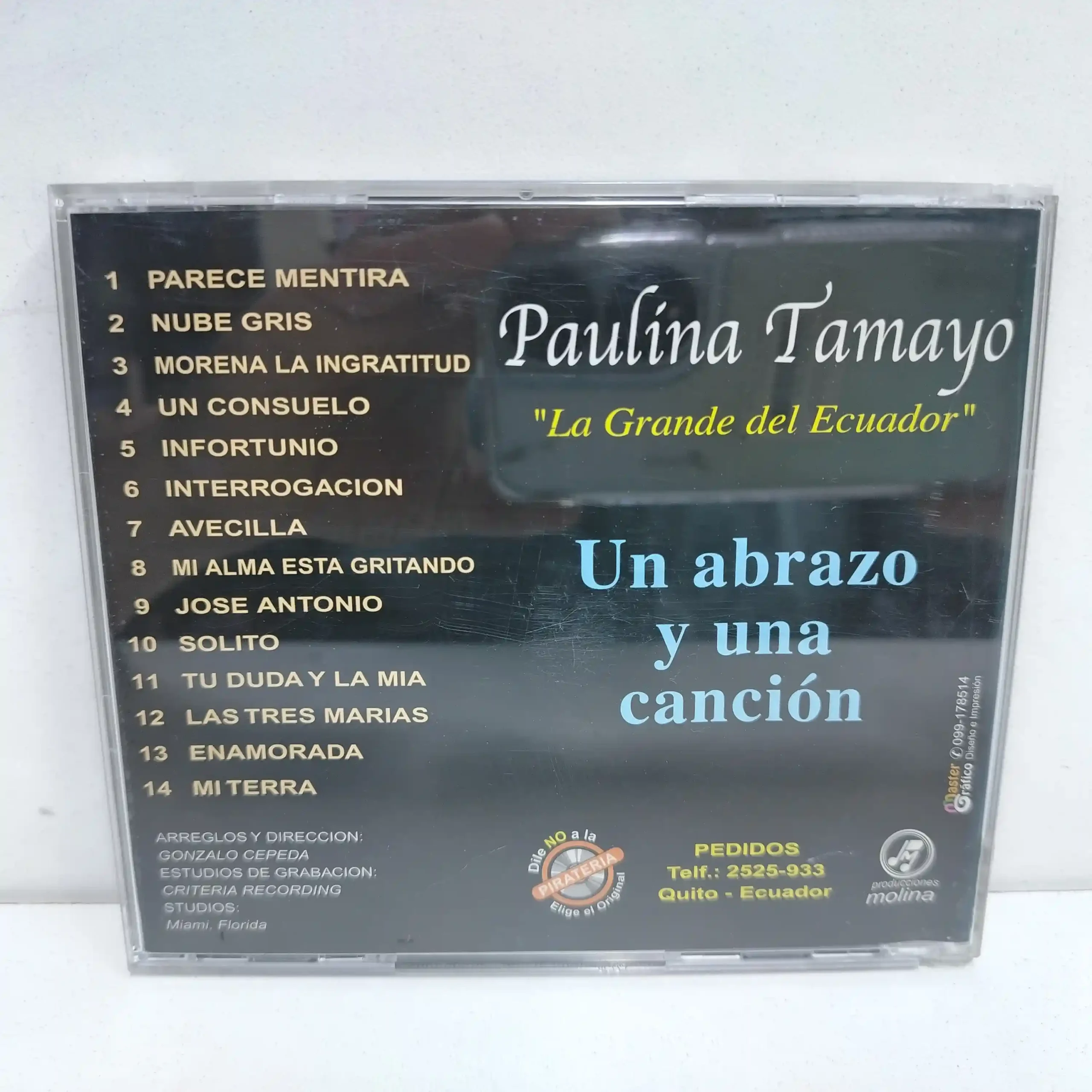 Paulina Tamayo – Un abrazo y una Cancion (CD) - Imagen 2