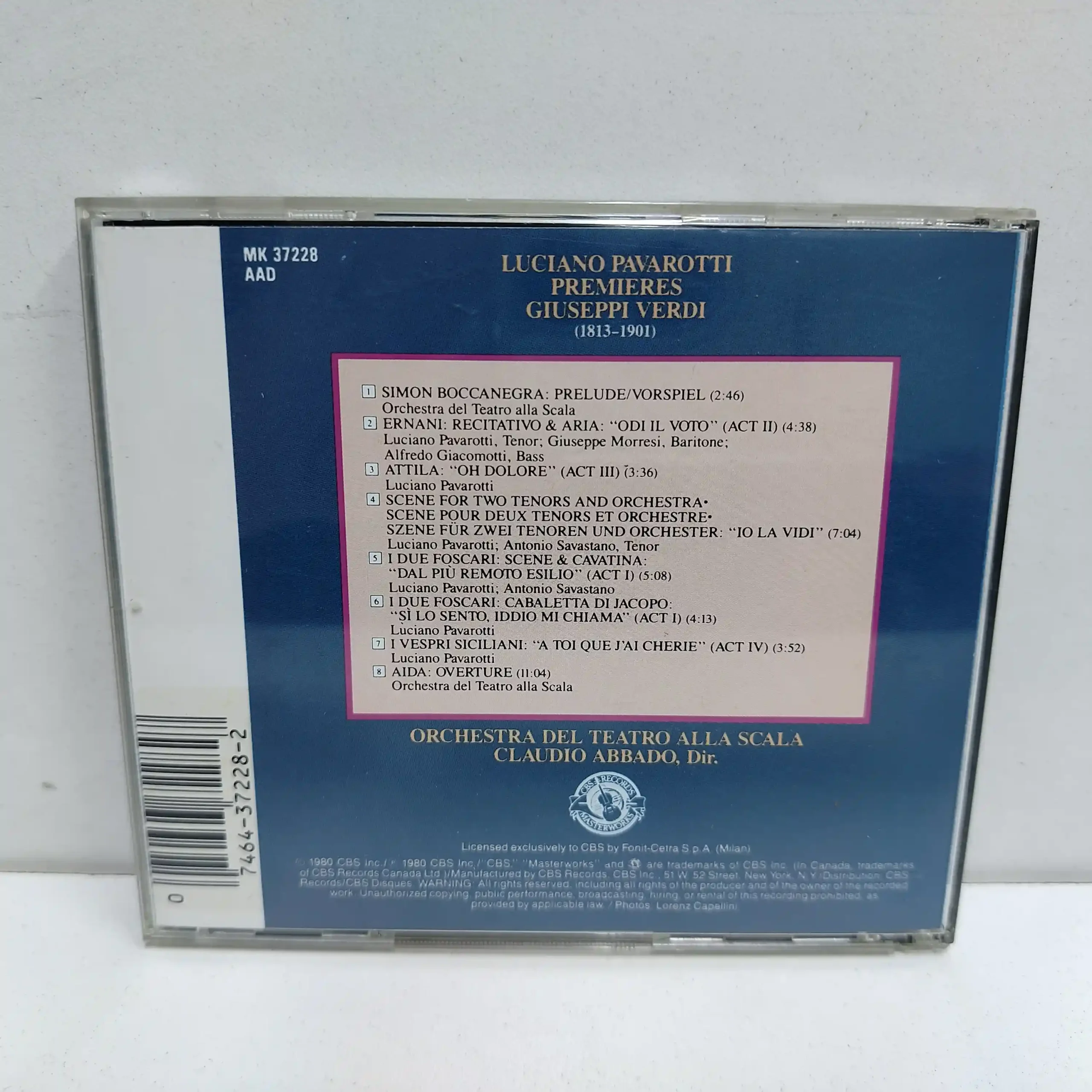 Pavarotti, Claudio Abbado – Pavarotti Premieres (CD) - Imagen 2