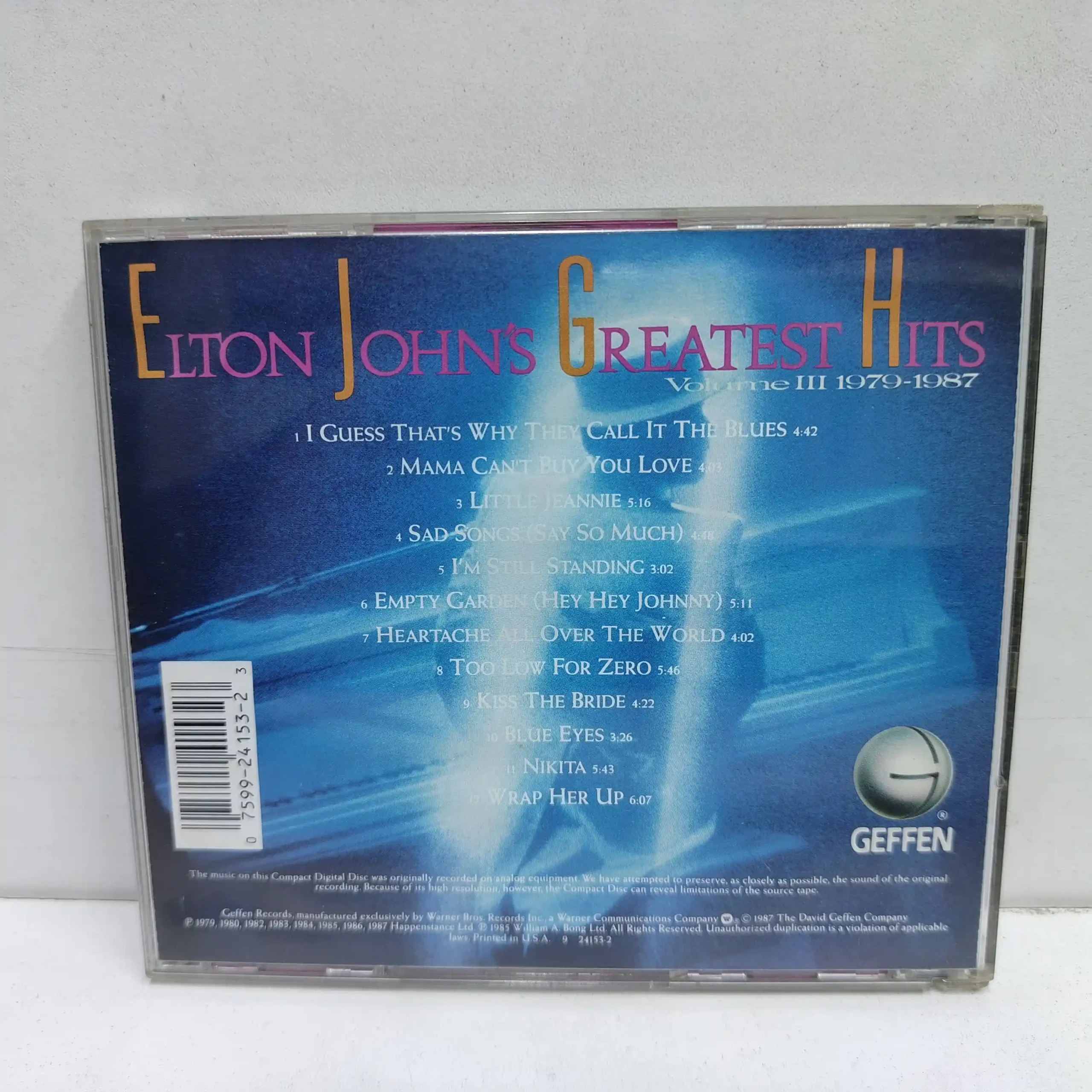 Elton John – Greatest Hits Vol. 3 (1979 – 1987) (CD) - Imagen 2