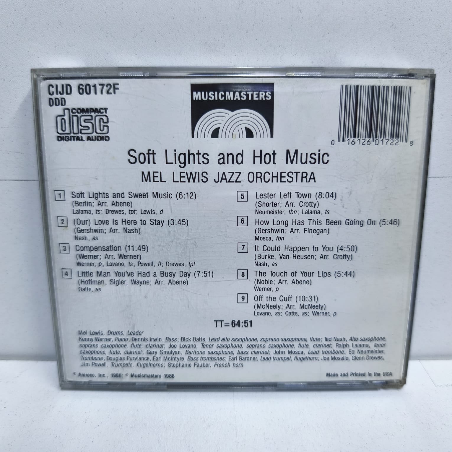 Mel Lewis Jazz Orchestra – Soft Lights And Hot Music (CD) - Imagen 2
