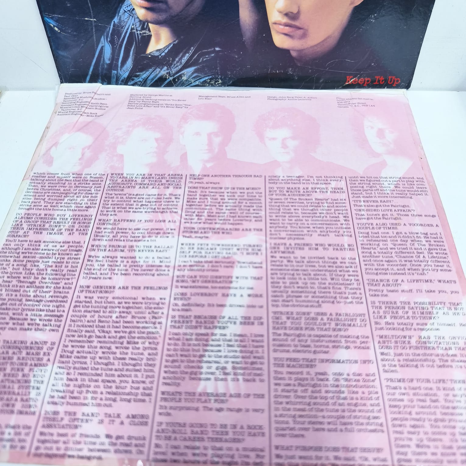 Loverboy – Keep It Up (LP EPOCA 8/10) - Imagen 4