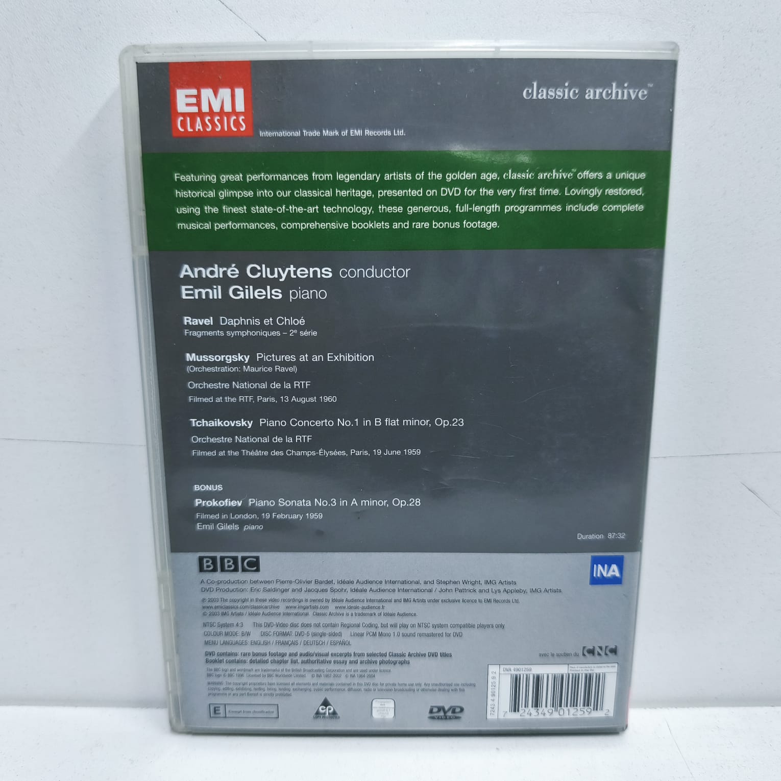 André Cluytens-Emil Gilels-Piano Concerto (DVD) - Imagen 3
