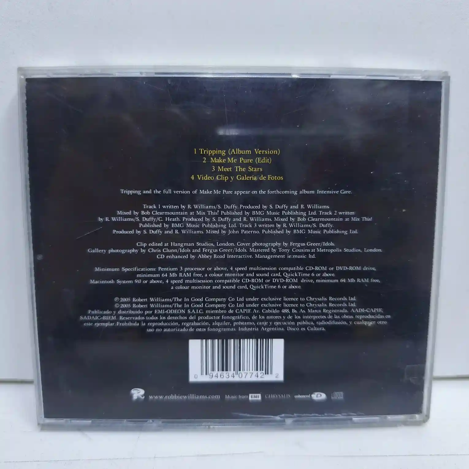 Robbie Williams – Tripping (CD) - Imagen 2