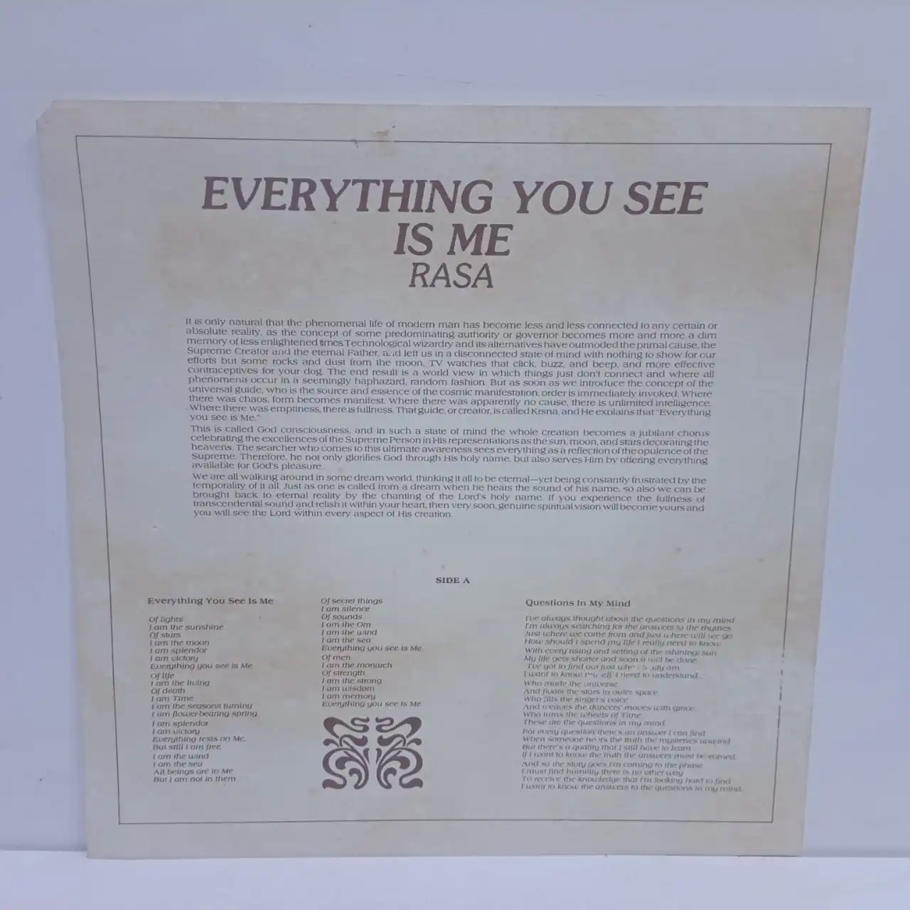 Rasa – Everything You See Is Me (LP EPOCA) - Imagen 3