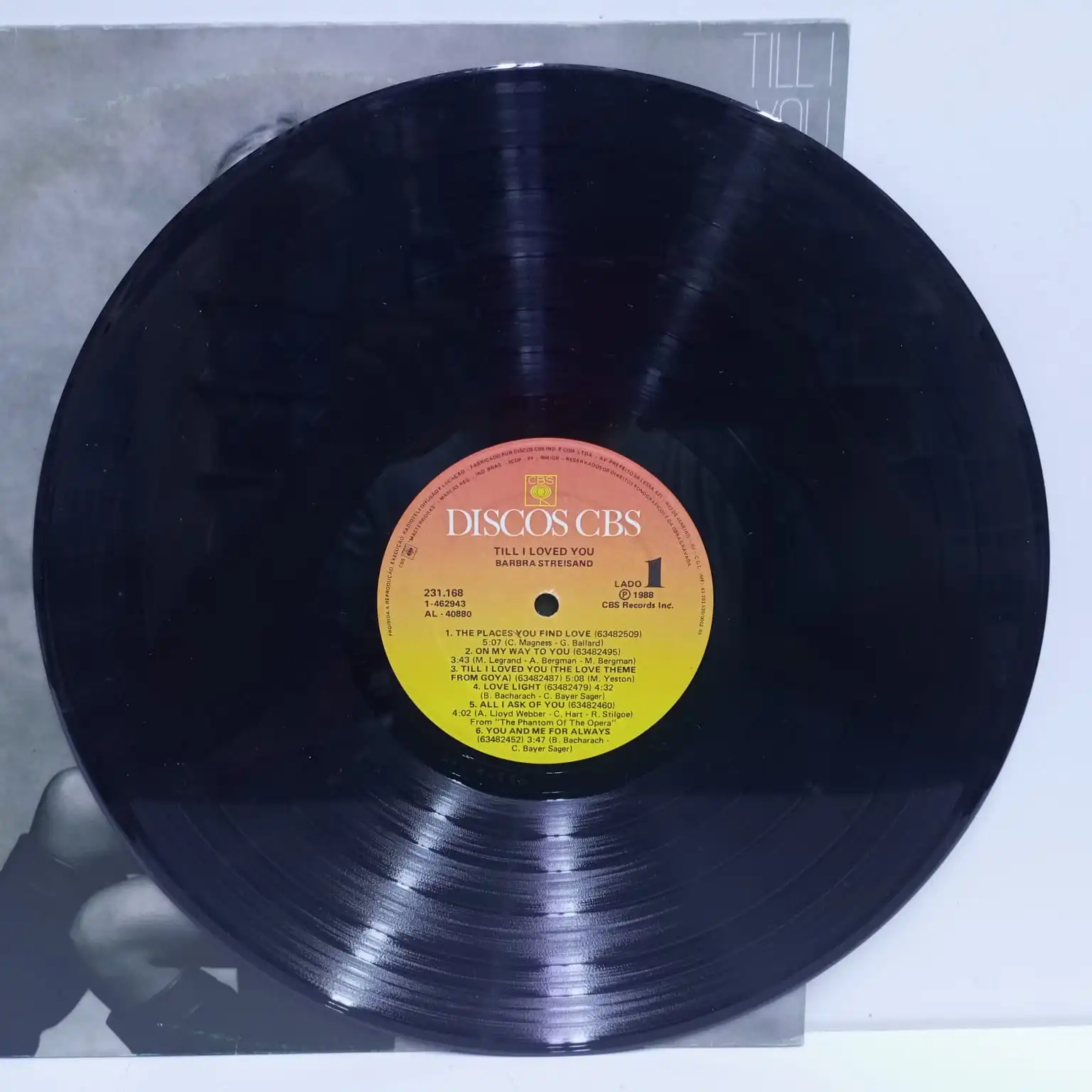 Barbra Streisand – Till I Loved You (LP EPOCA 9.5/10) - Imagen 3