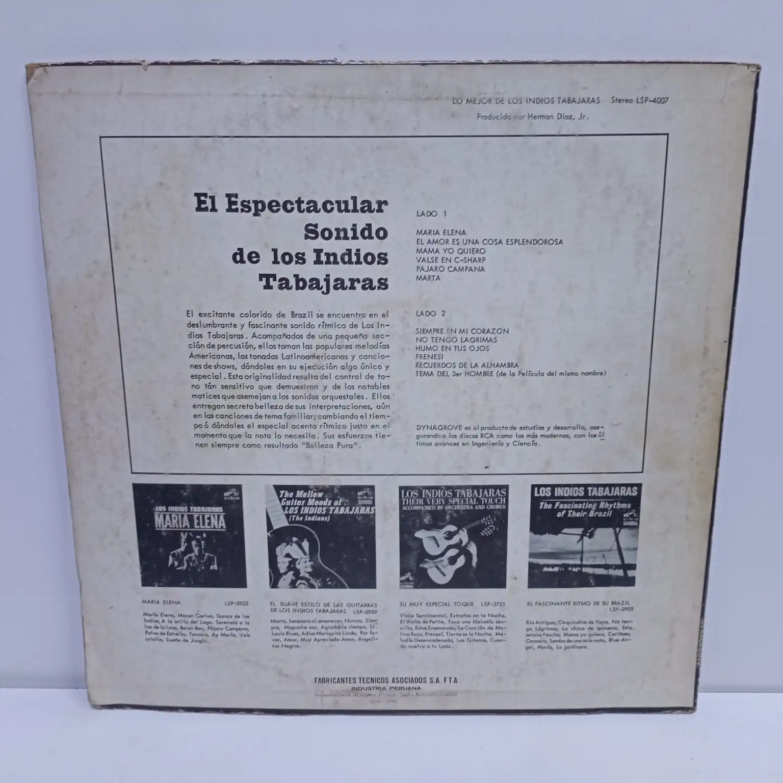 Los Indios Tabajaras – The Best Of Los Indios Tabajaras (LP EPOCA 8.5/10) - Imagen 2