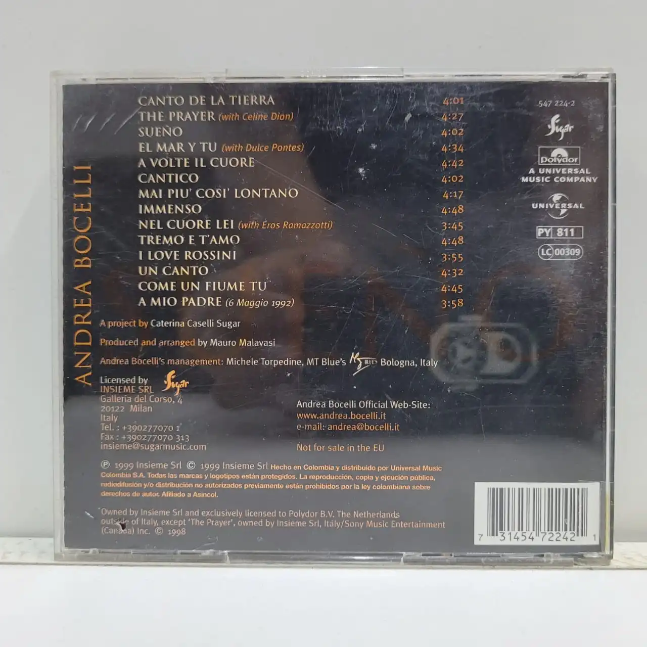 Andrea Bocelli – Sueño (CD) - Imagen 3