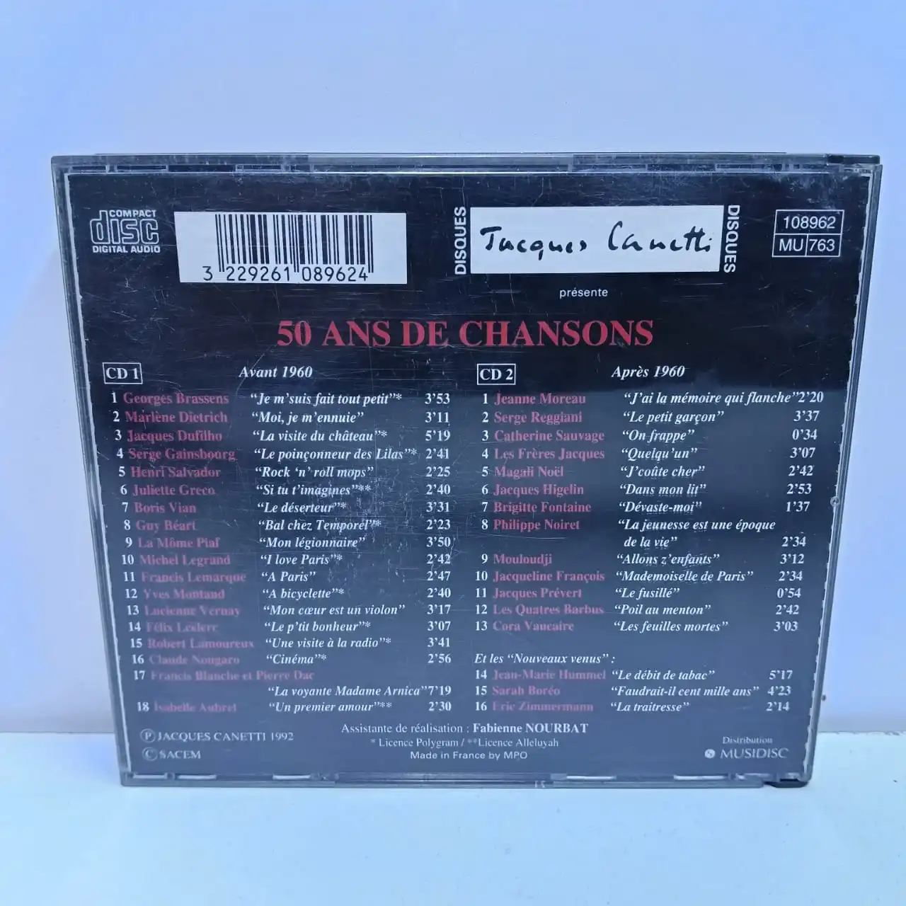 Jacques Canetti – 50 Ans De Chansons (2CD) - Imagen 2