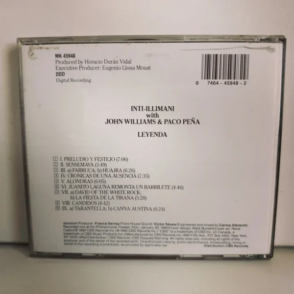 Inti Illimani With John Williams – Leyenda (CD) - Imagen 2