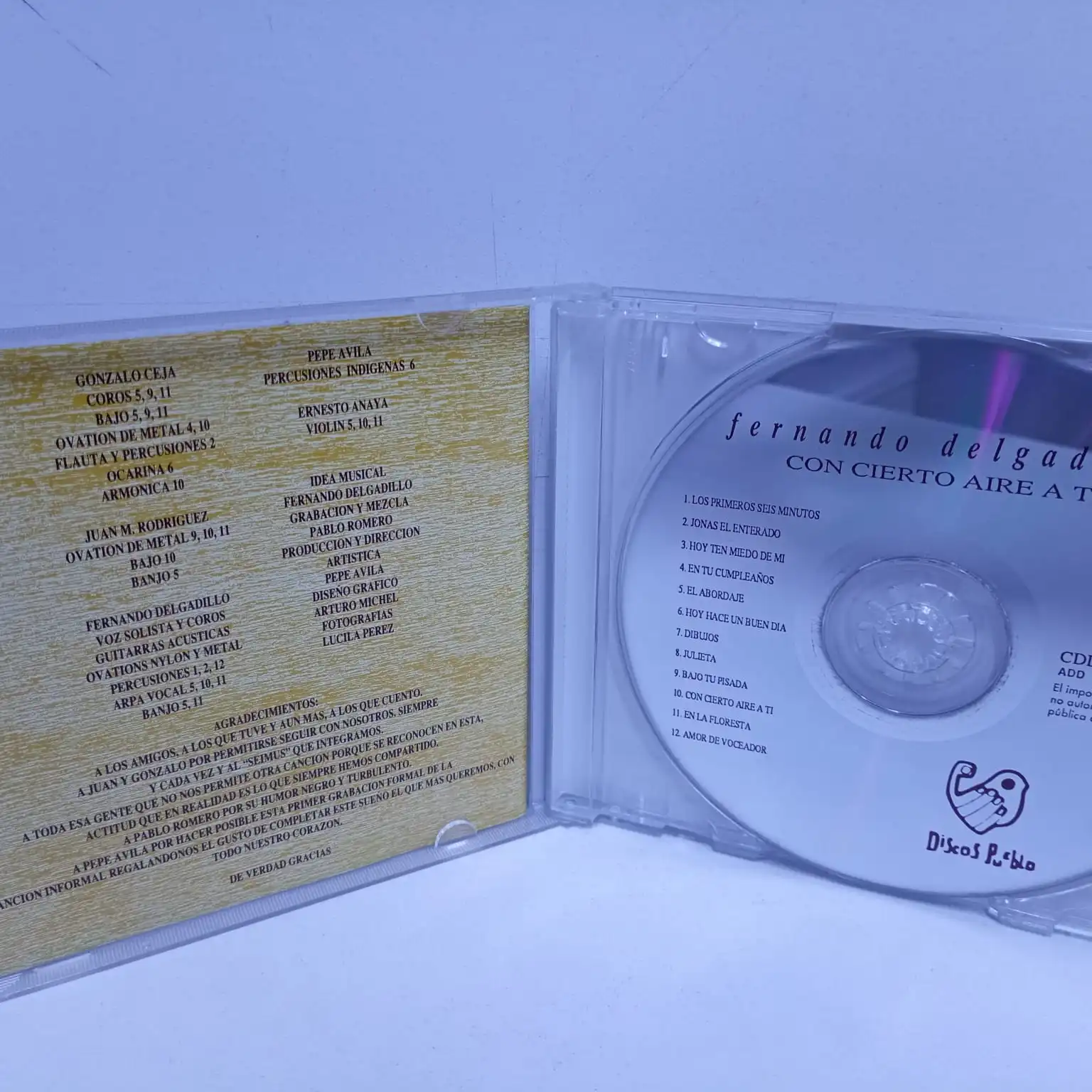 Fernando Delgadillo – Con Cierto aire a ti (CD) - Imagen 3