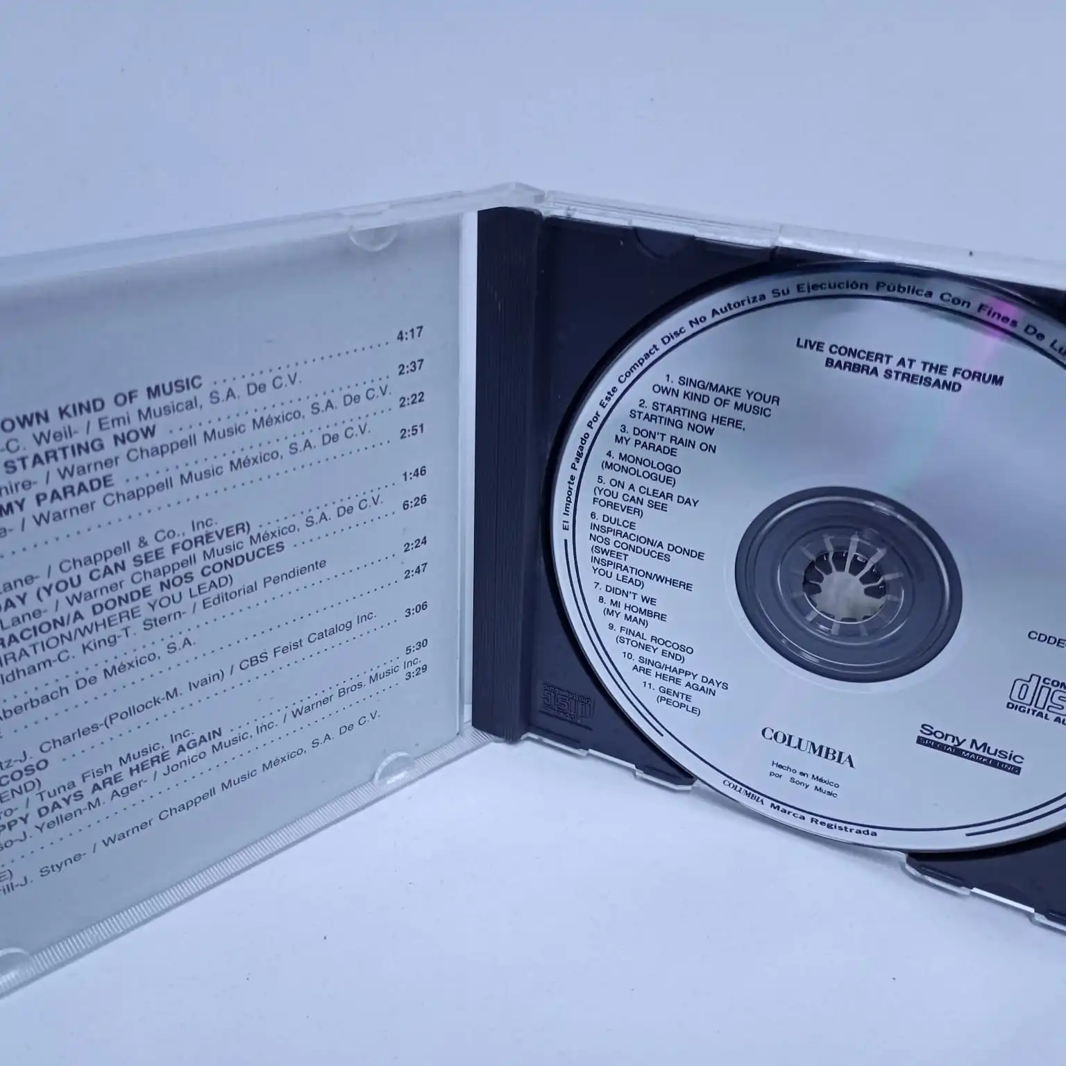 Barbra Streisand – Live Concert At The Forum (CD) - Imagen 2