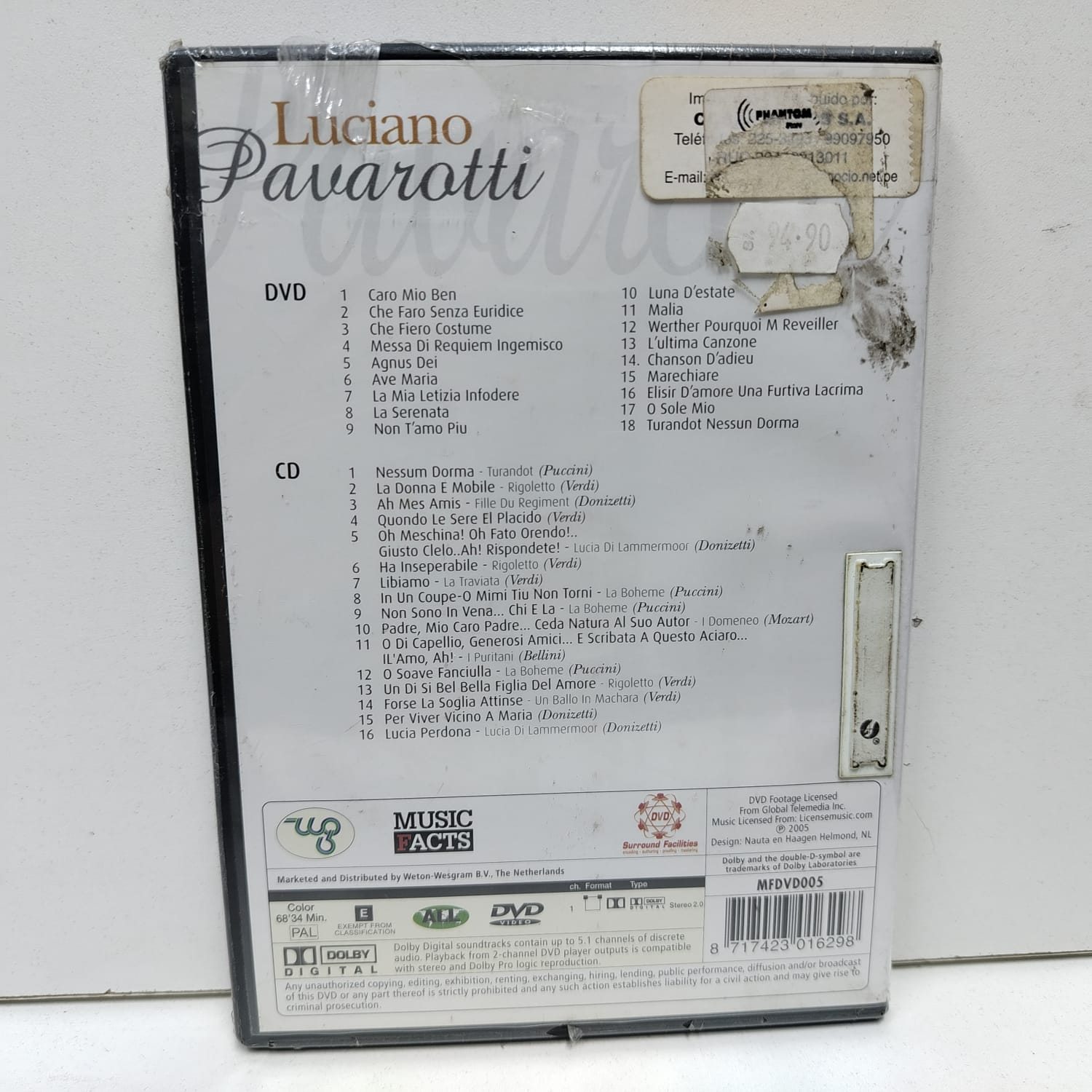 Luciano Pavarotti – Luciano Pavarotti (CD+DVD SELLADO) - Imagen 2