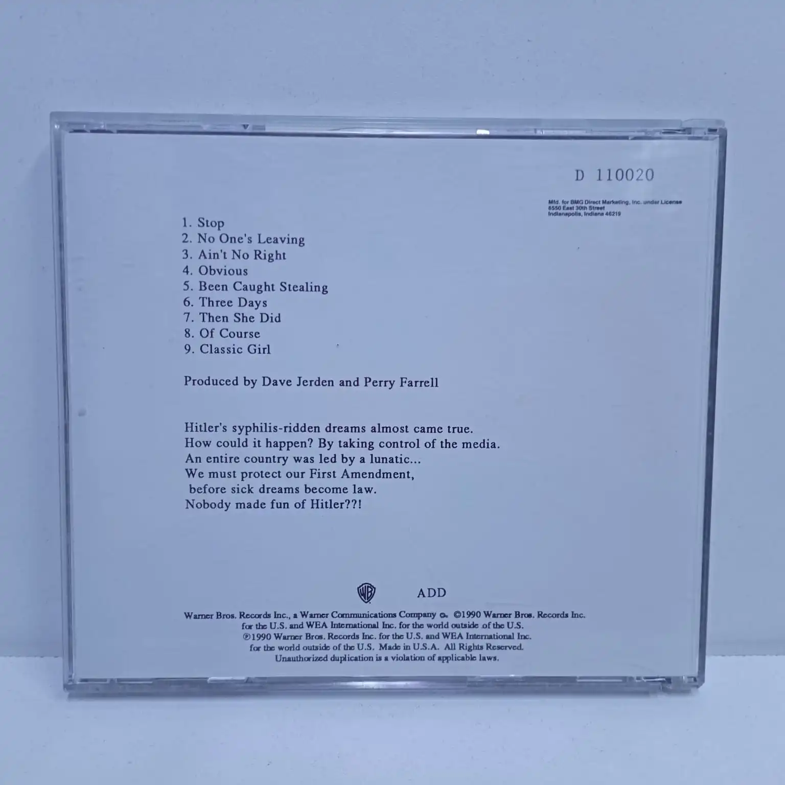 Jane’s Addiction – Ritual De Lo Habitual (CD) - Imagen 3