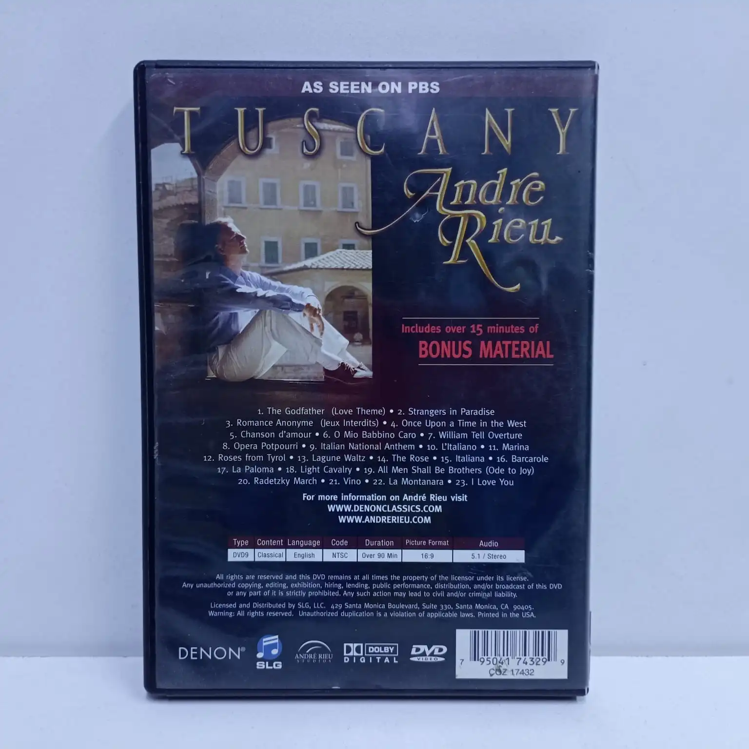 André Rieu – Tuscany (DVD) - Imagen 3