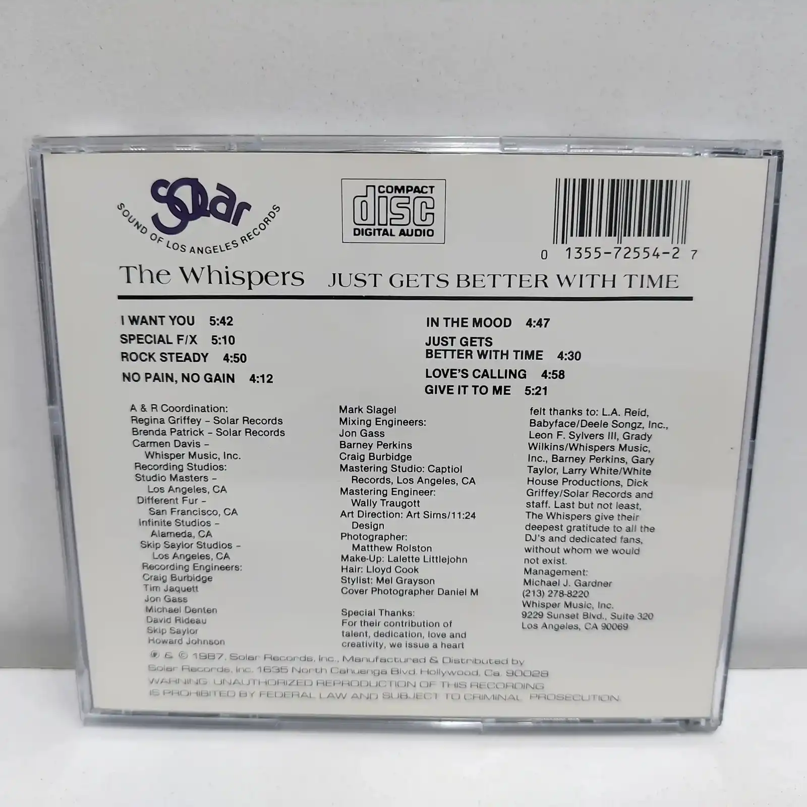 The Whispers – Just Gets Better With Time (CD) - Imagen 2