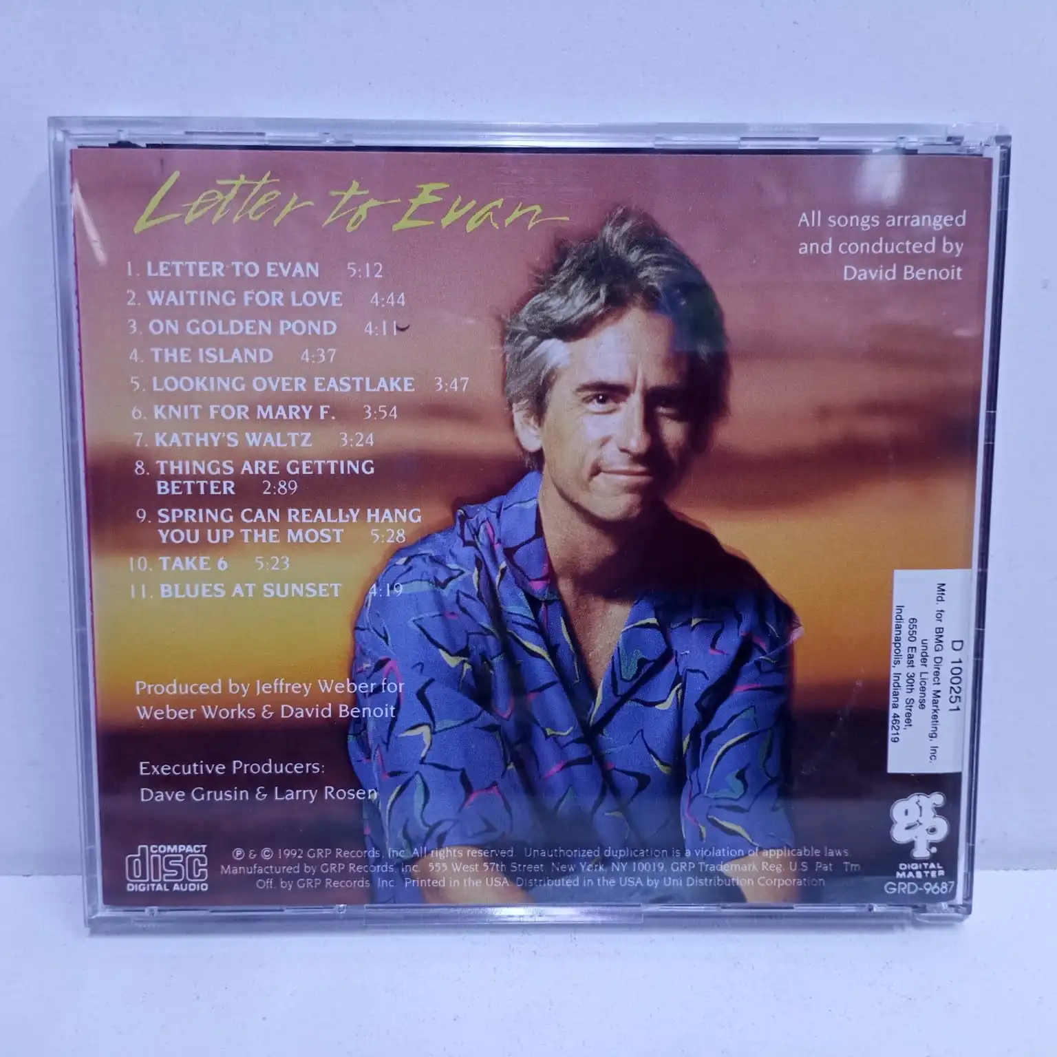 David Benoit – Letter To Evan (CD) - Imagen 2