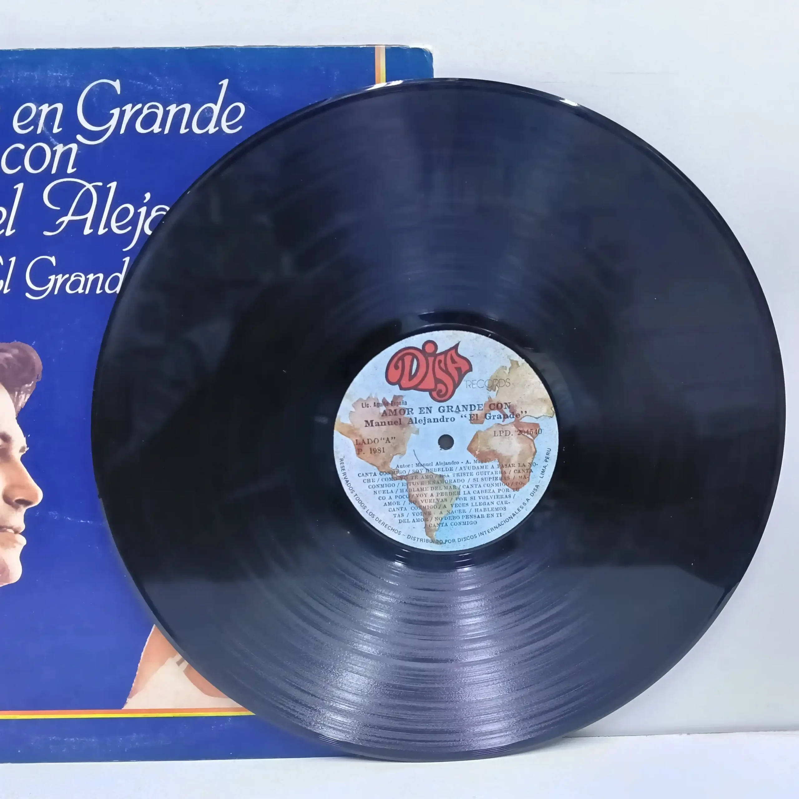 Manuel Alejandro - Amor en Grande con Manuel Alejandro (LP EPOCA) - Imagen 3