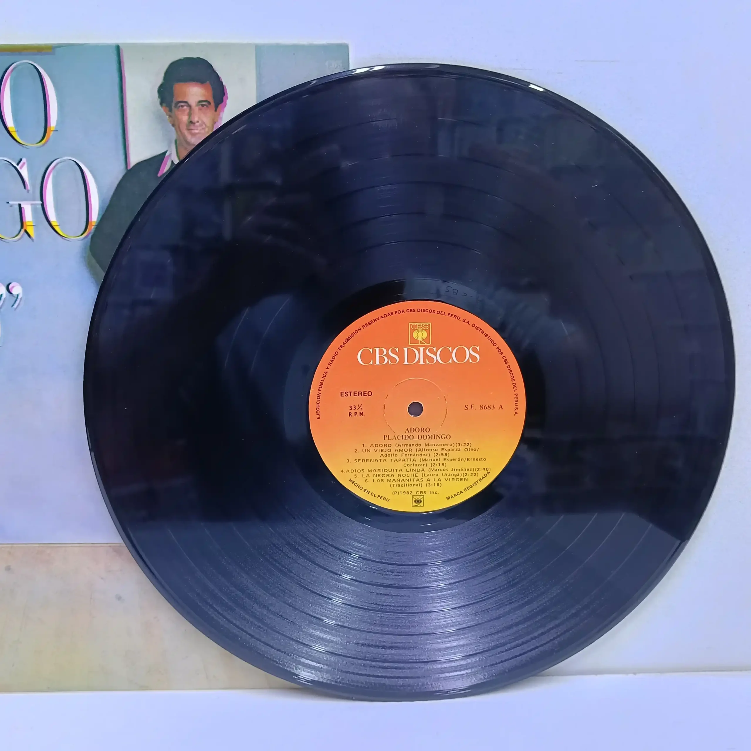 Placido Domingo - Adoro (LP EPOCA) - Imagen 3