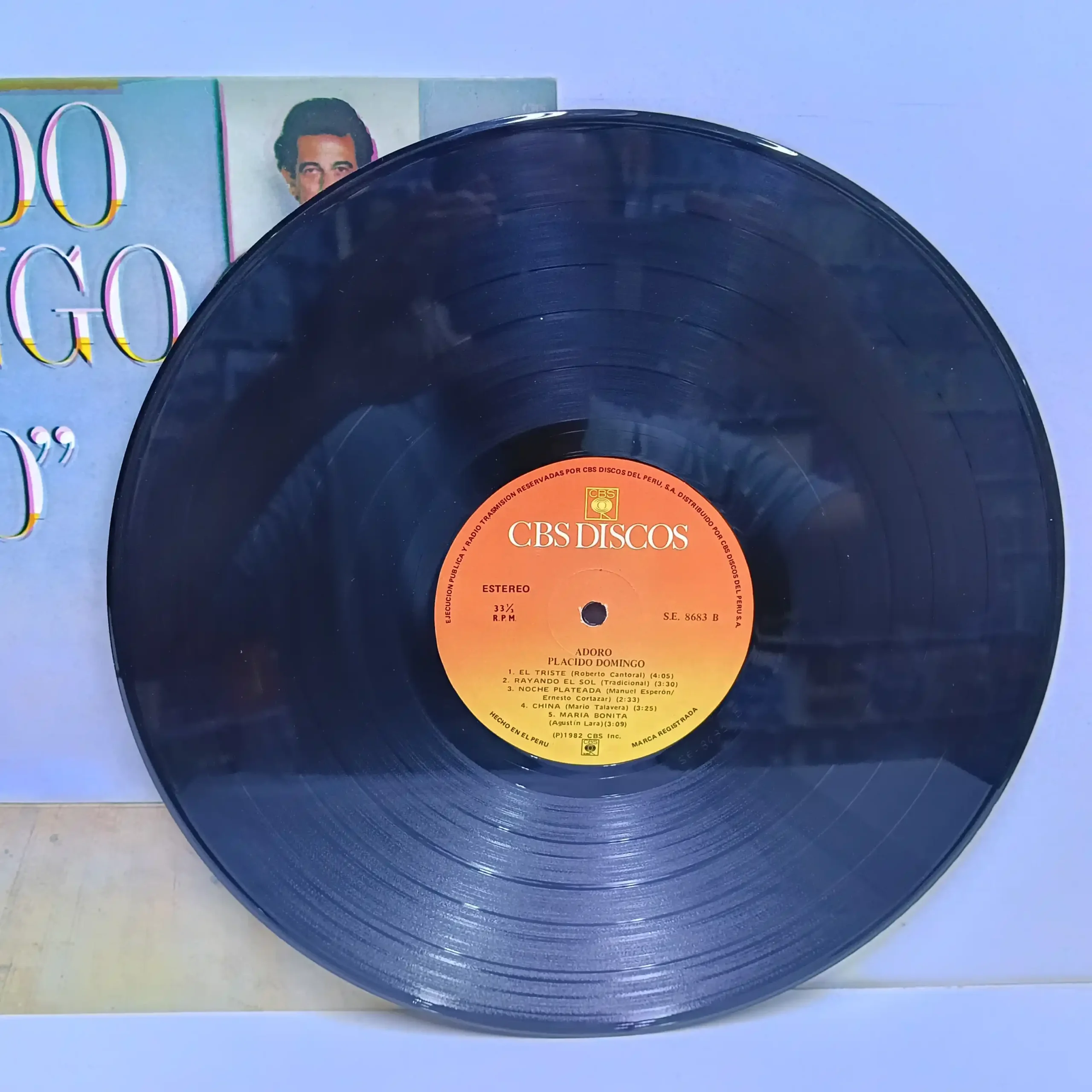Placido Domingo - Adoro (LP EPOCA) - Imagen 4
