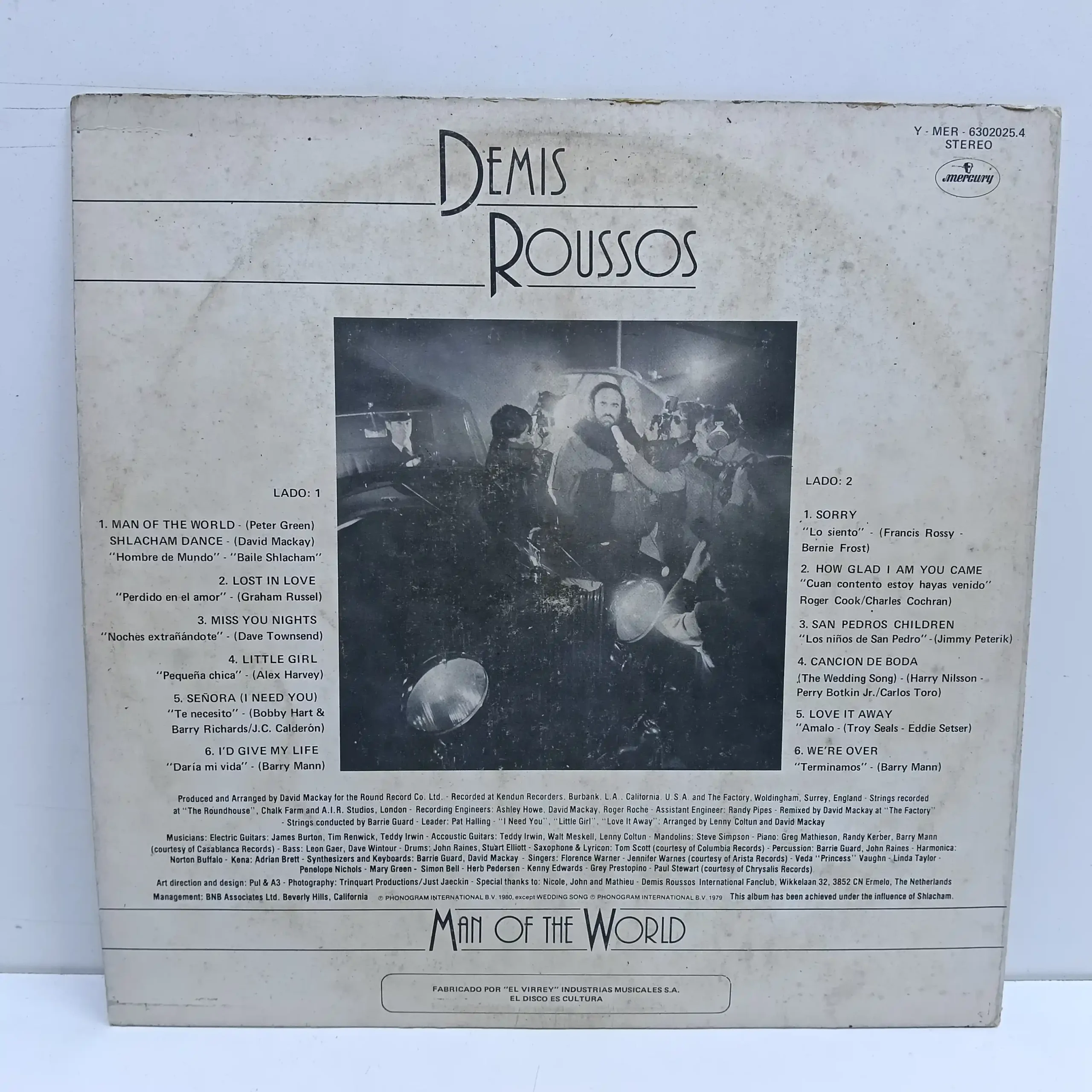 Demis Roussos - Man of The World (LP EPOCA) - Imagen 4