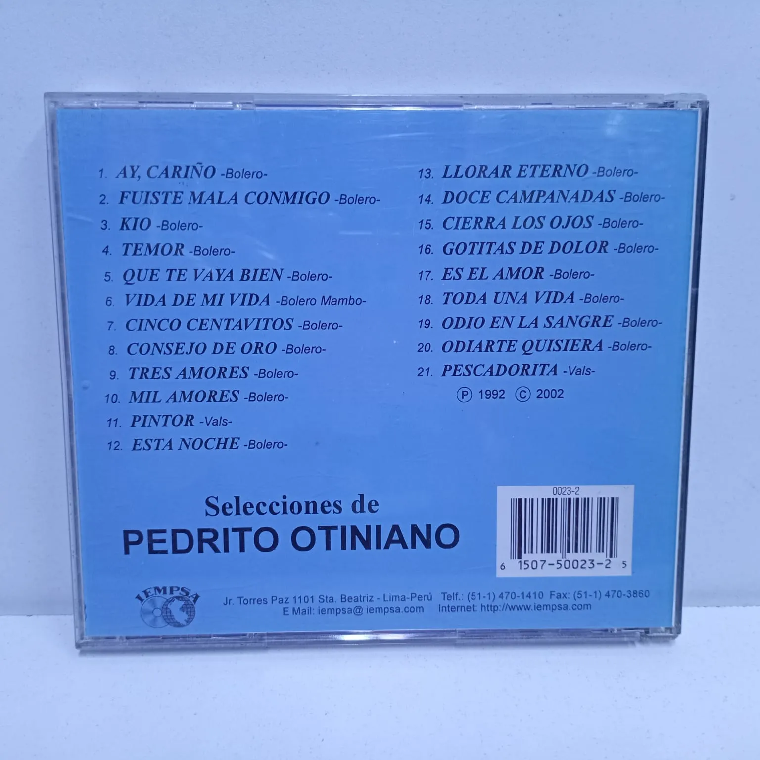 Pedrito Otiniano – Selecciones de Pedrito Otiniano (CD) - Imagen 3
