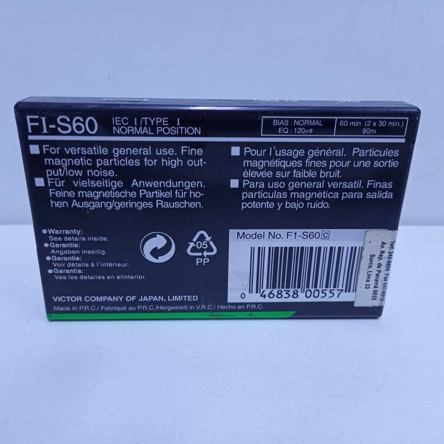 Cinta de Cassette JVC FI S60 - Imagen 2