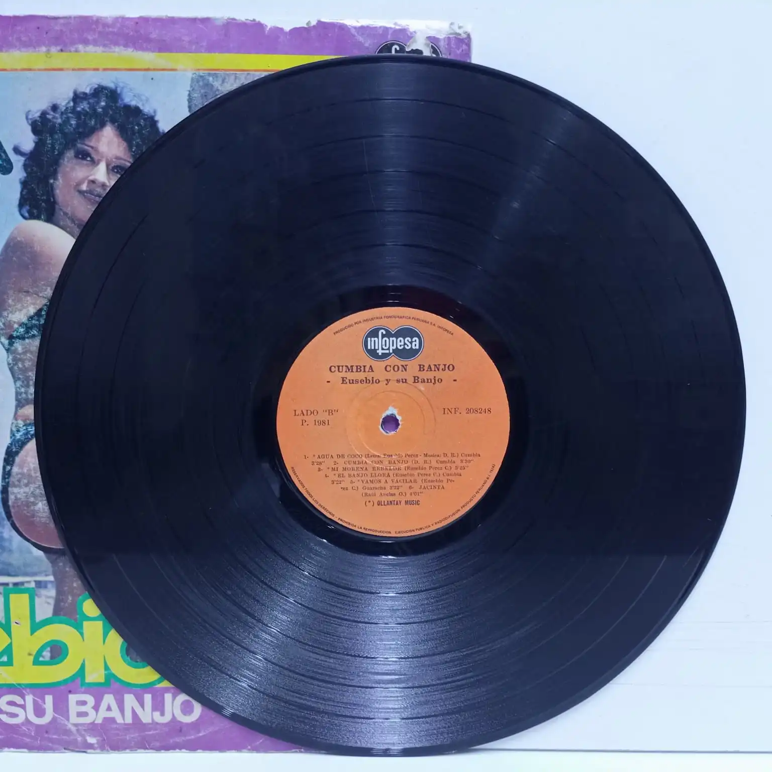 Eusebio Y Su Banjo – Cumbia Con Banjo (LP EPOCA 7.5/10) - Imagen 4