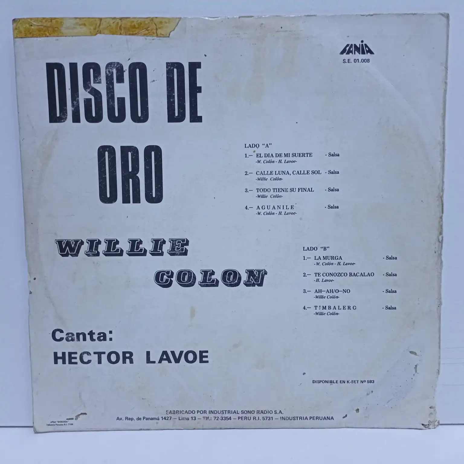 Willie Colón – Willie (LP EPOCA 6/10) - Imagen 3