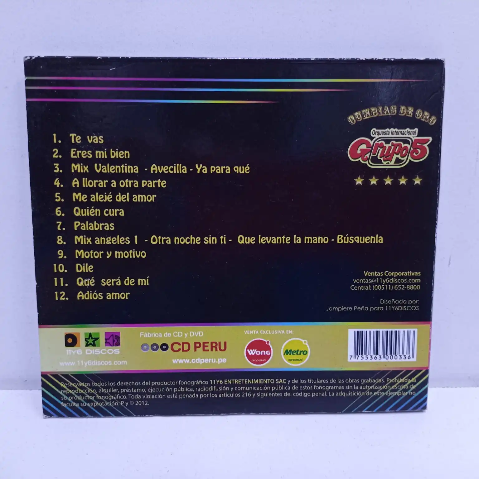 Grupo 5 – Cumbias de Oro (CD) - Imagen 2