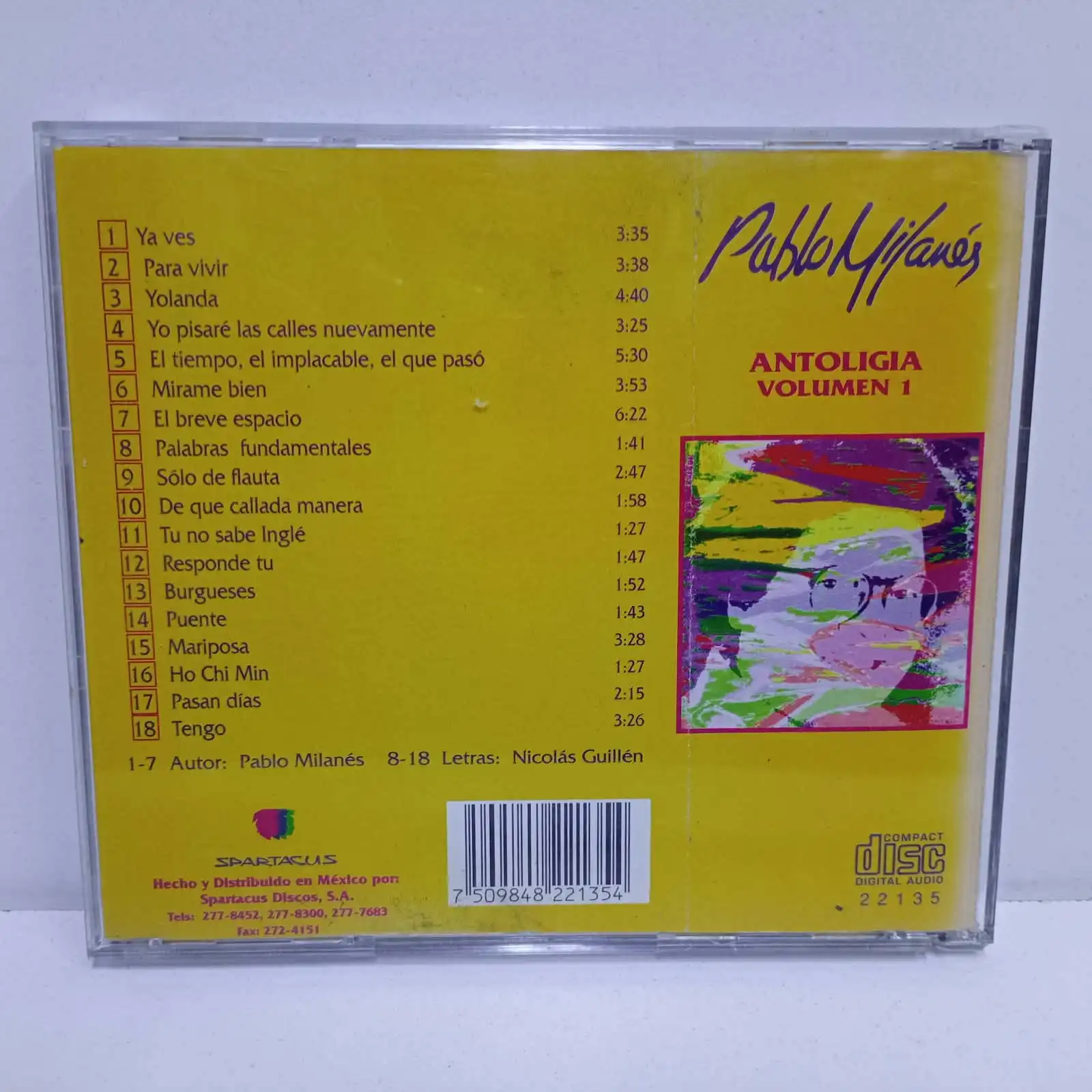 Pablo Milanes – Antología Vol. 1 (CD) - Imagen 3