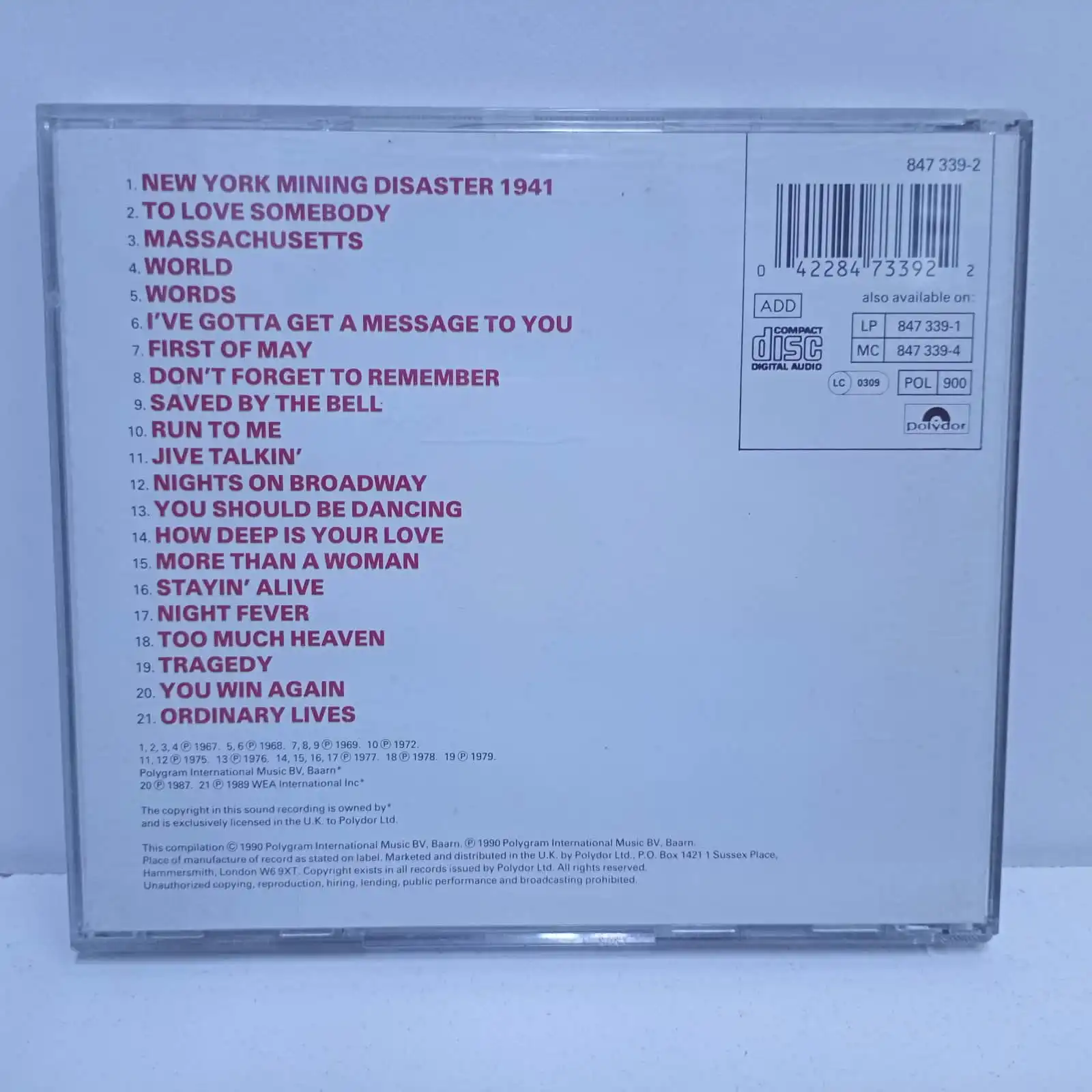 Bee Gees – The Very Best Of The Bee Gees (CD) - Imagen 3